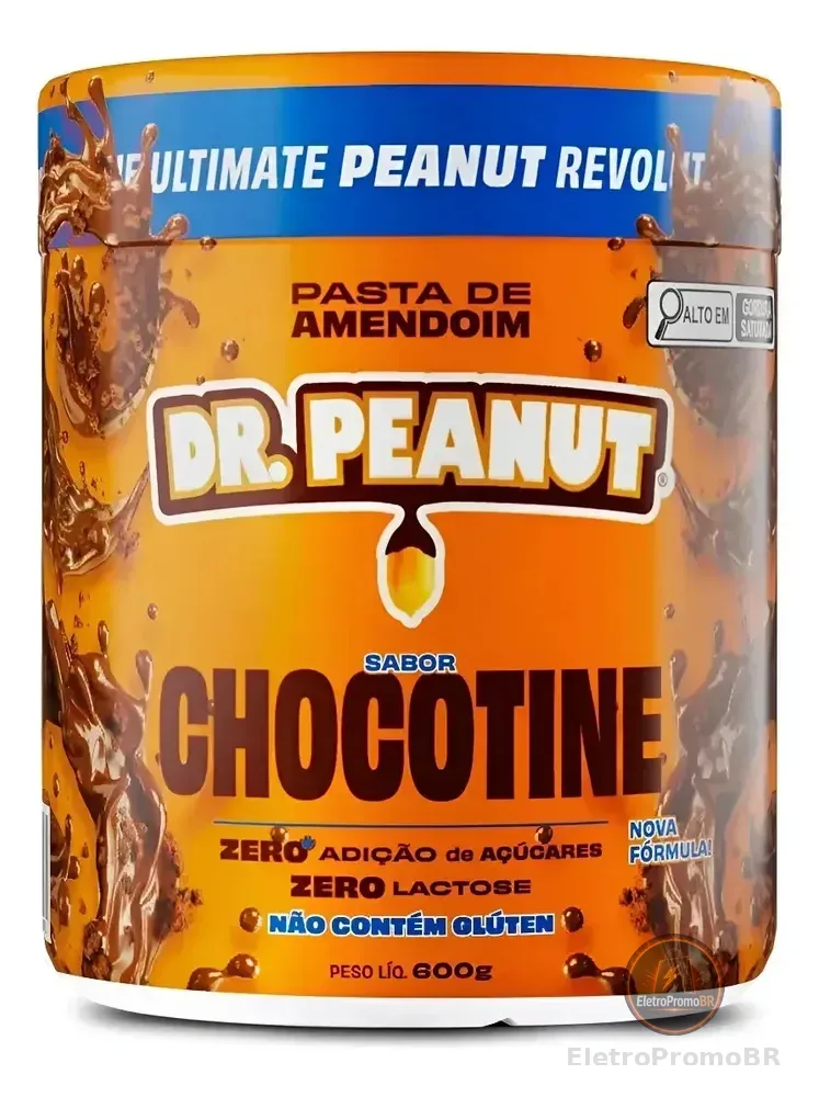 Pasta de Amendoim Dr. Peanut Gourmet Sabor Chocotine 600g