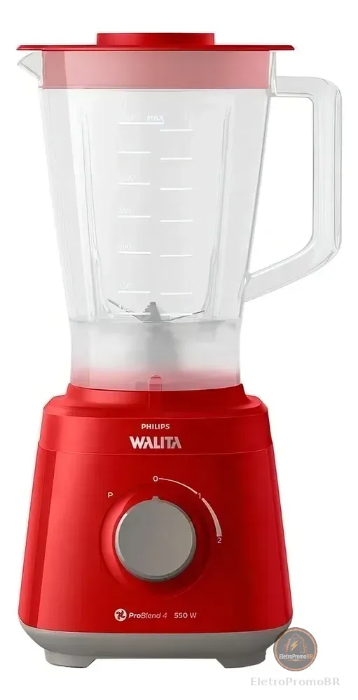 Liquidificador Daily Ri2110 Philips Walita 550w Vermelho