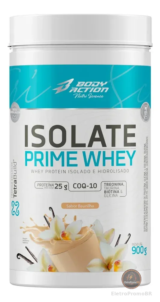 Isolate Prime Whey 900g  - Body Action Baunilha Baunilha