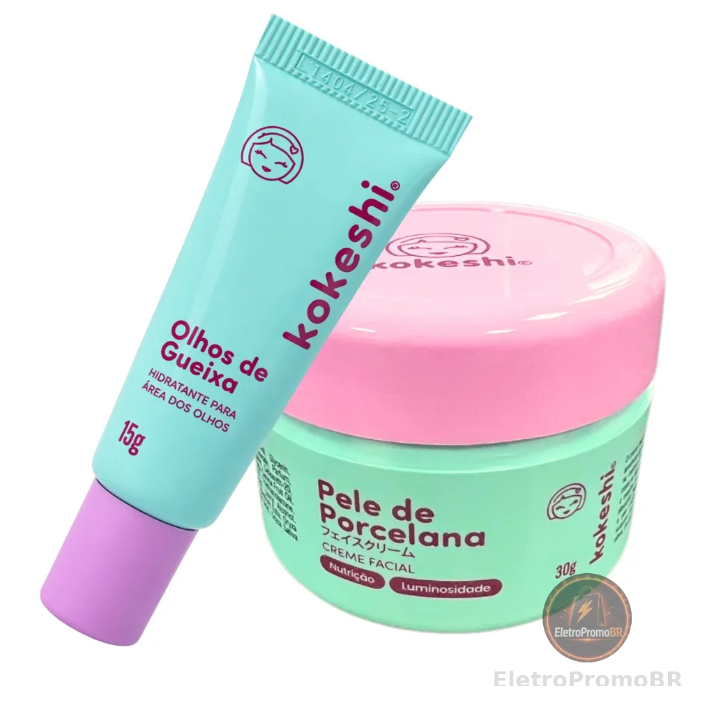 Kit Dupla Renovadores Faciais Kokeshi Pele Porcelana Olhos Gueixa