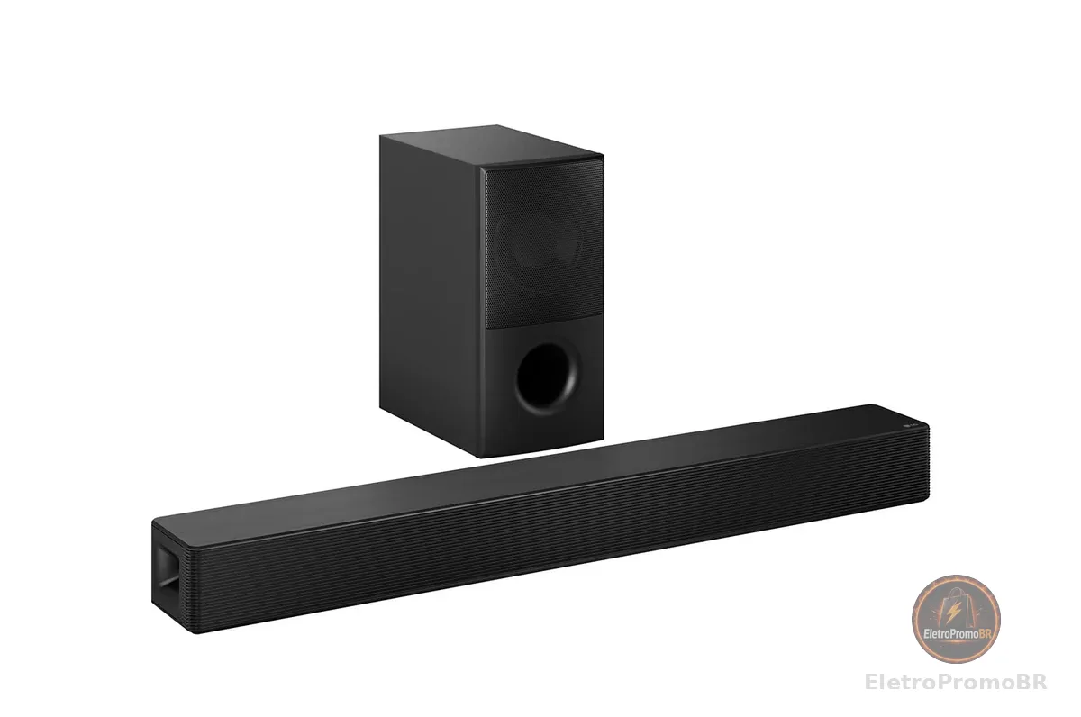 LG Soundbar SH5A 600W (4.1 canais) com AI Sound Pro e WOW Interface – Som Imersivo, Voz Clara e Sincronização Total com sua TV