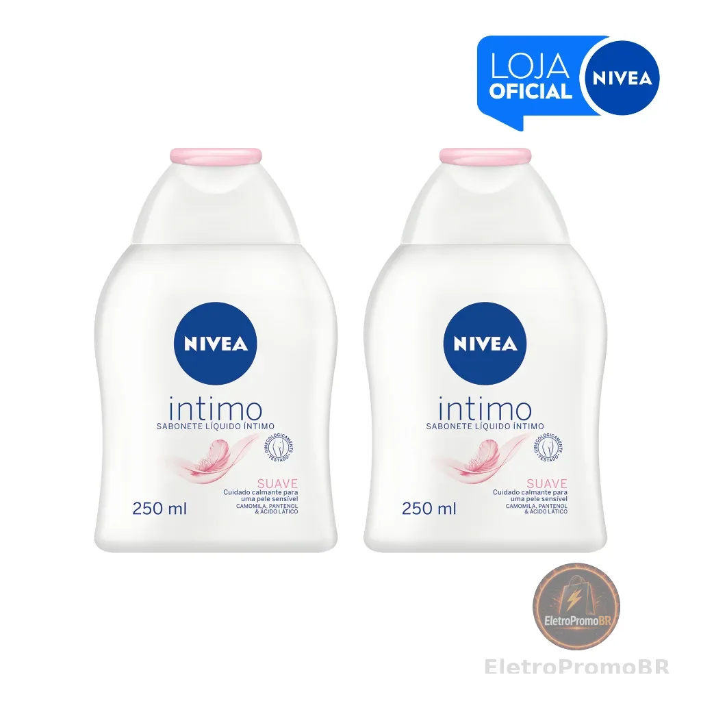 KIT NIVEA Sabonete Líquido Íntimo Suave 250ml 2 Unidades