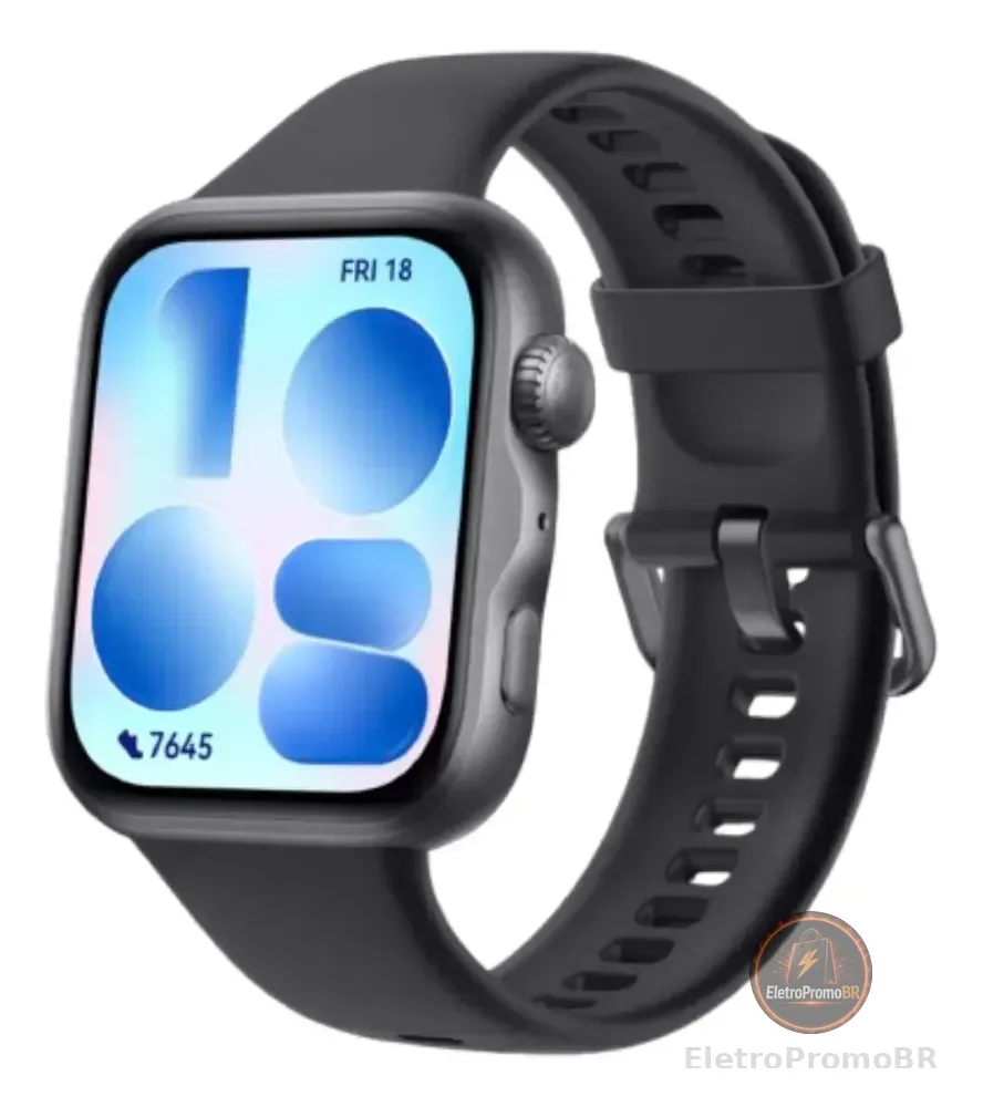 Smartwatch HUAWEI WATCH FIT 5 AMOLED de 182" Design Leve Mini Treino Bateria com Até 10 Dias 64 GB Gerenciamento Avançado da Saúde Monitor do Sono SpO2 GPS Compatível com iOS e Android Preto