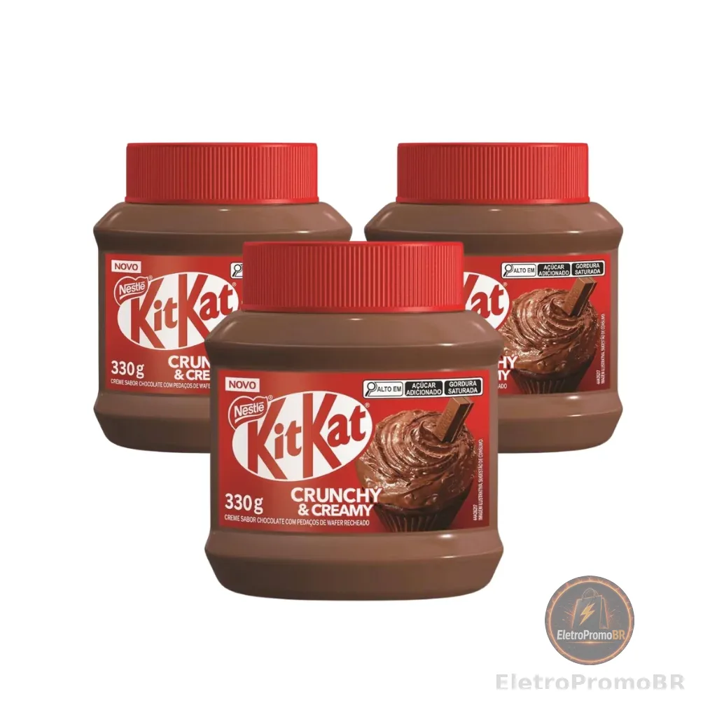 Kit 3 Creme Crocante Kit Kat 330g Nestlé