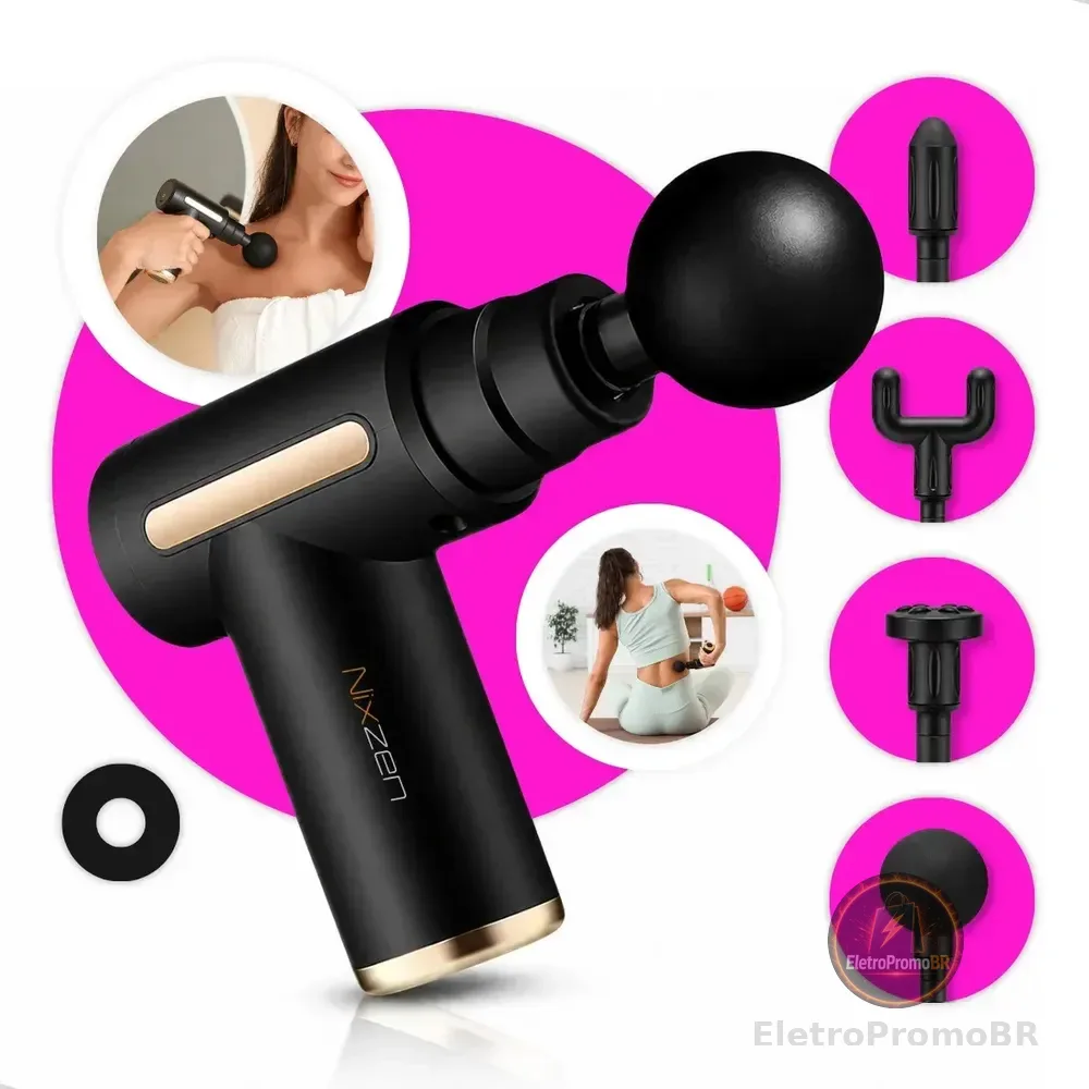 Massageador Pistola Elétrica Profissional Muscular Portátil 127/220v Aleatório