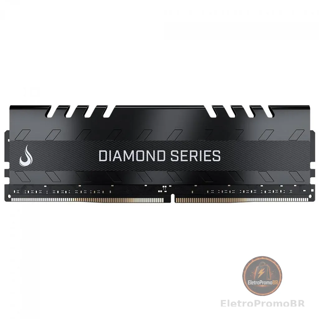 Memória DDR4 Rise Mode Diamond Series, 8GB, 3200MHz, Preto, RM-D4-8G-3200D