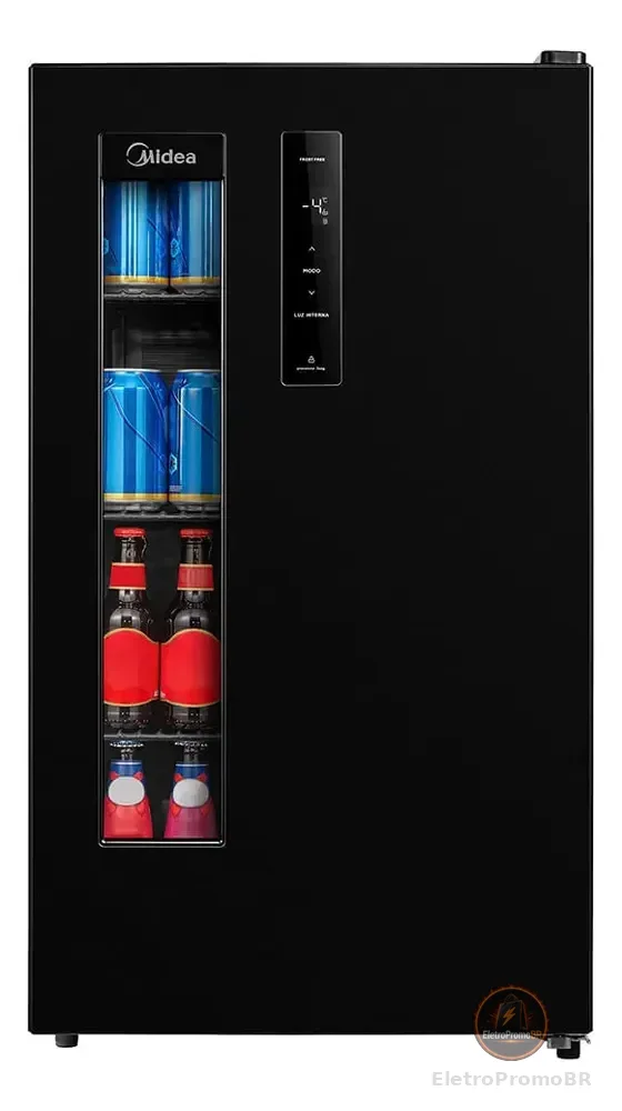 Cervejeira Preta Frost Free 82 Litros Midea Cor Preto