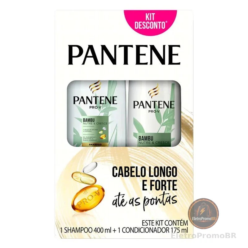 Kit Pantene Bambu Shampoo 400ml + Condicionador 175ml