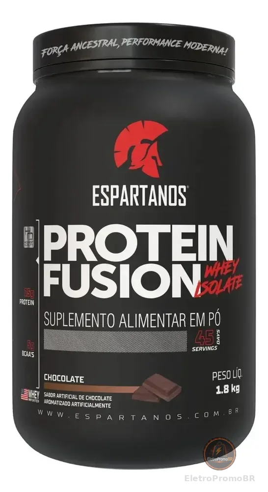 Protein Fusion Whey Isolate 1,8kg - Espartanos Nutrition Sabor Chocolate