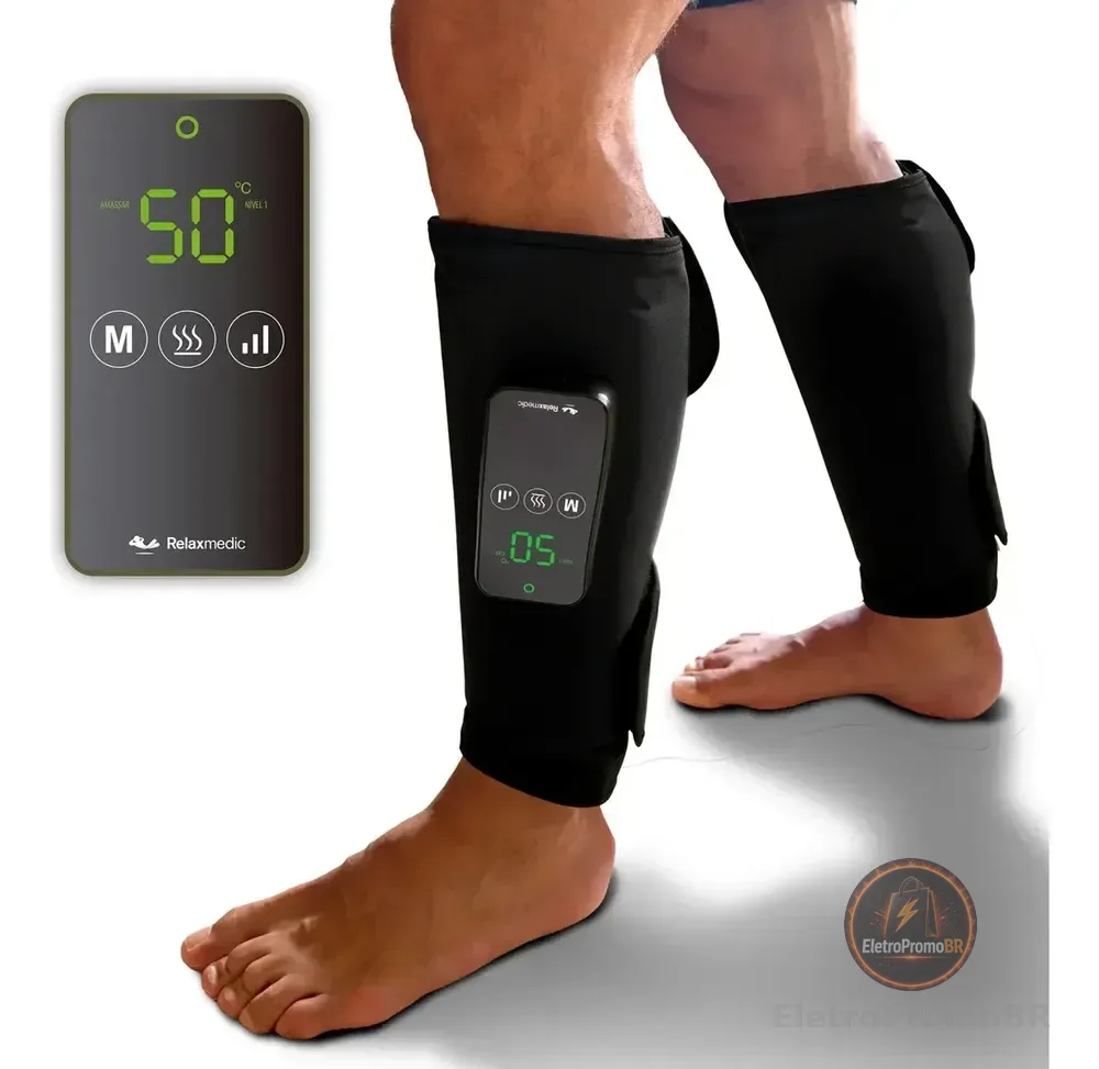 Bota Compressão Pneumatica Massageador F10 Thermo Para Panturrilha Relaxmedic