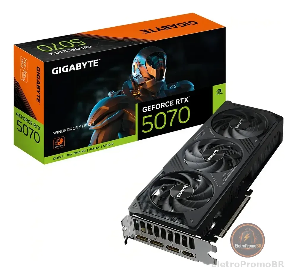 Placa De Vídeo Gigabyte Rtx 5070 Windforce Sff 12gb