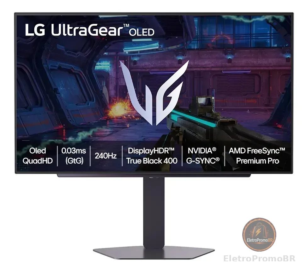 Monitor LG OLED UltraGear 27GX704A-B 27", 240Hz, QuadHD 2K, 0.03ms (GtG), NVIDIA G-SYNC, AMD FreeSync Premium Pro, Vesa AdaptiveSync, HDR True Black 400