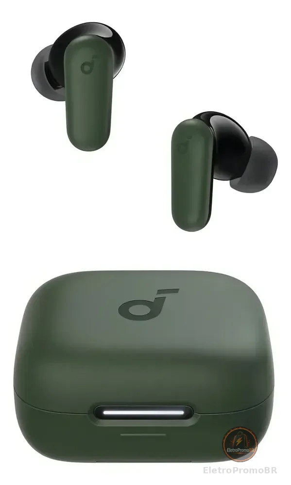 Fone de Ouvido Bluetooth 5.4 soundcore P30i da Anker, Cancelamento de Ruído Adaptativo, Graves Poderosos, 45H de Reprodução, Estojo 2-em-1 com Suporte para Celular, IP54, Fone sem fio TWS, Verde