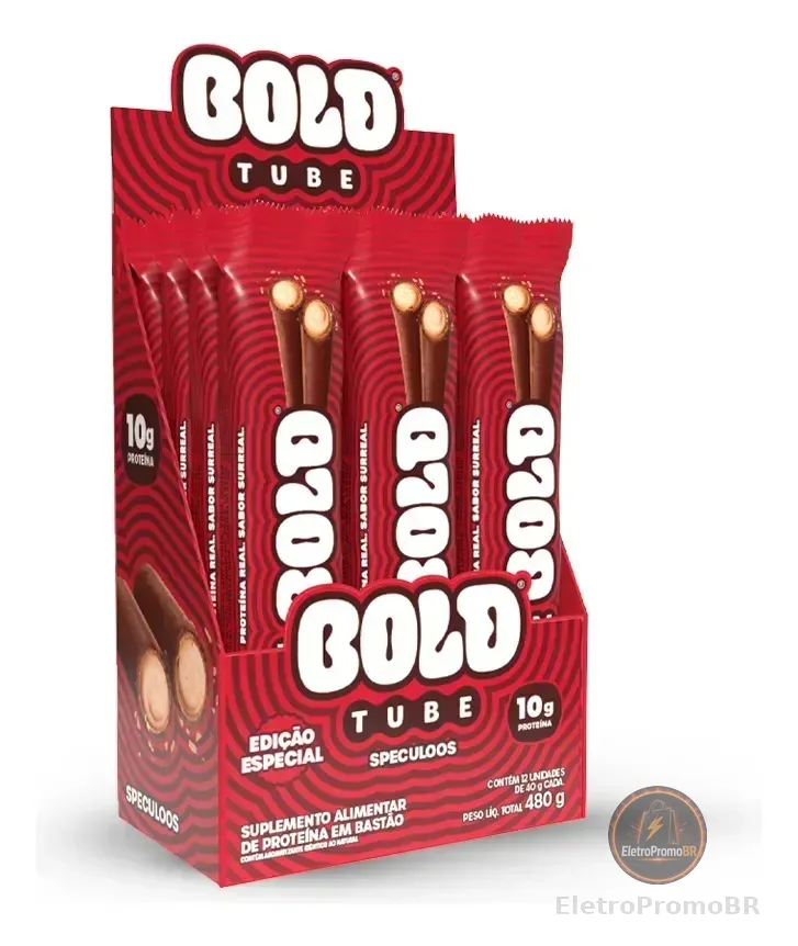 Barra De Proteína Bold Tube Speculoos 40g (caixa 12unid.)