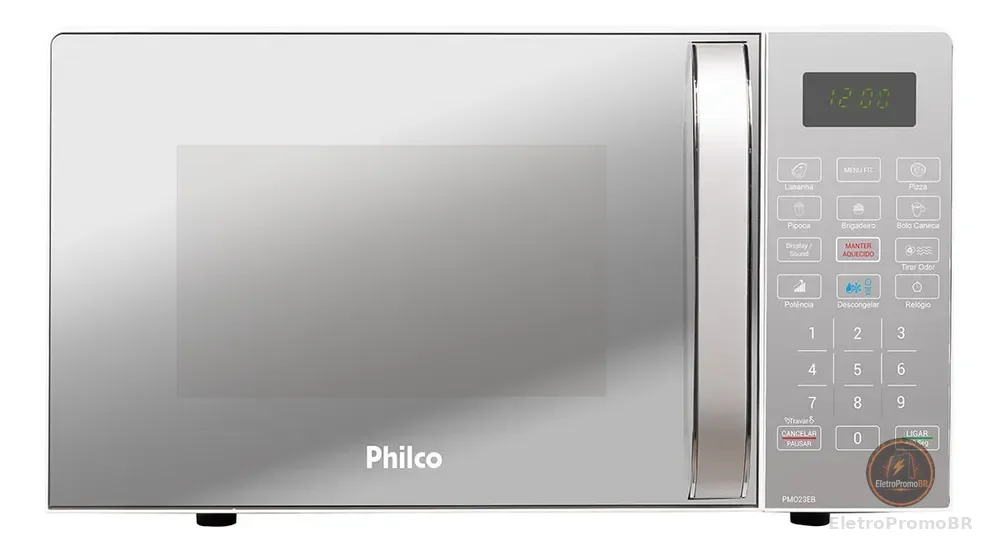 Micro-ondas Philco PMO23EB Limpa Fácil 20 Litros Potência de 1100W Cor Branco