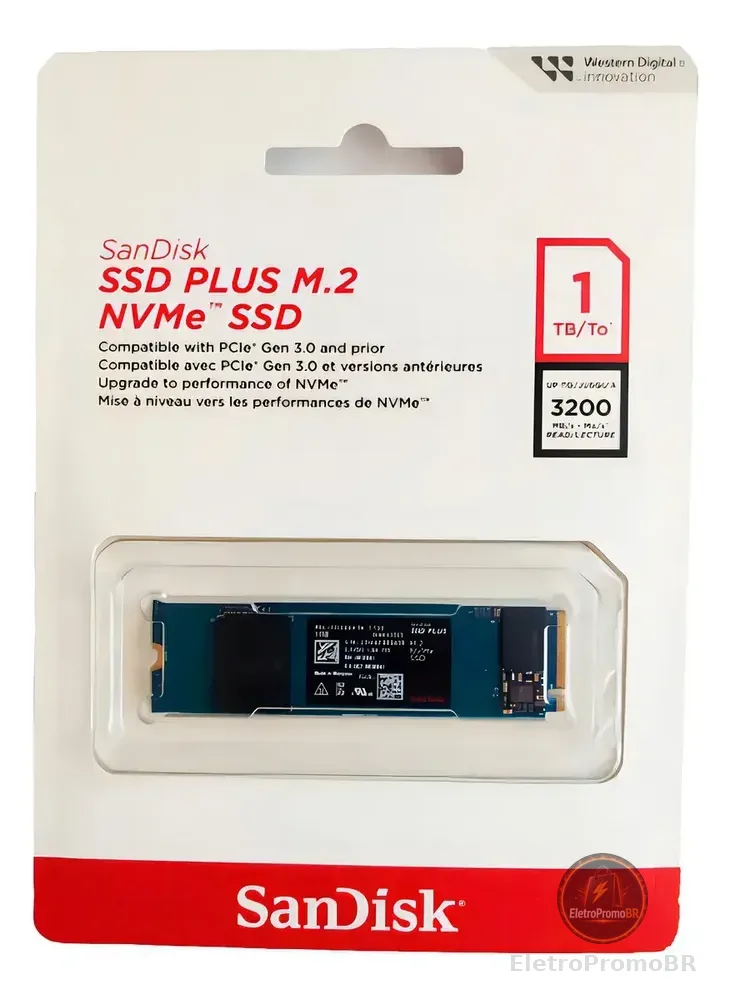 Ssd M.2 1tb Sandisk Plus Nvme 2280