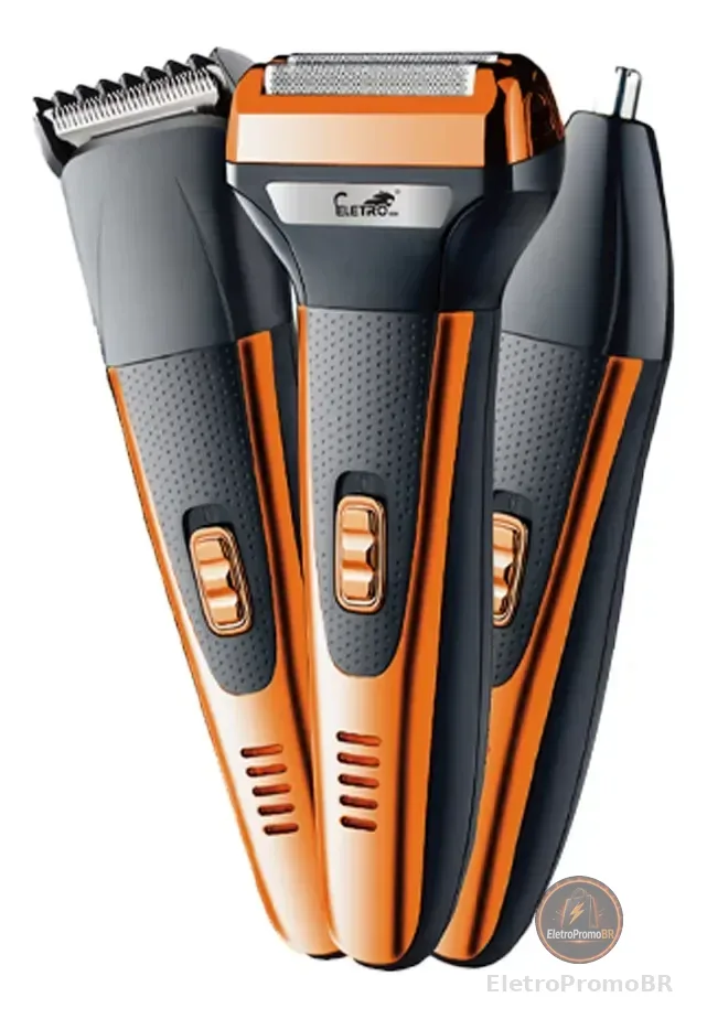 Maquina Barbear,aparelho De Barbear Eletrico Multifuncio Laranja 5v