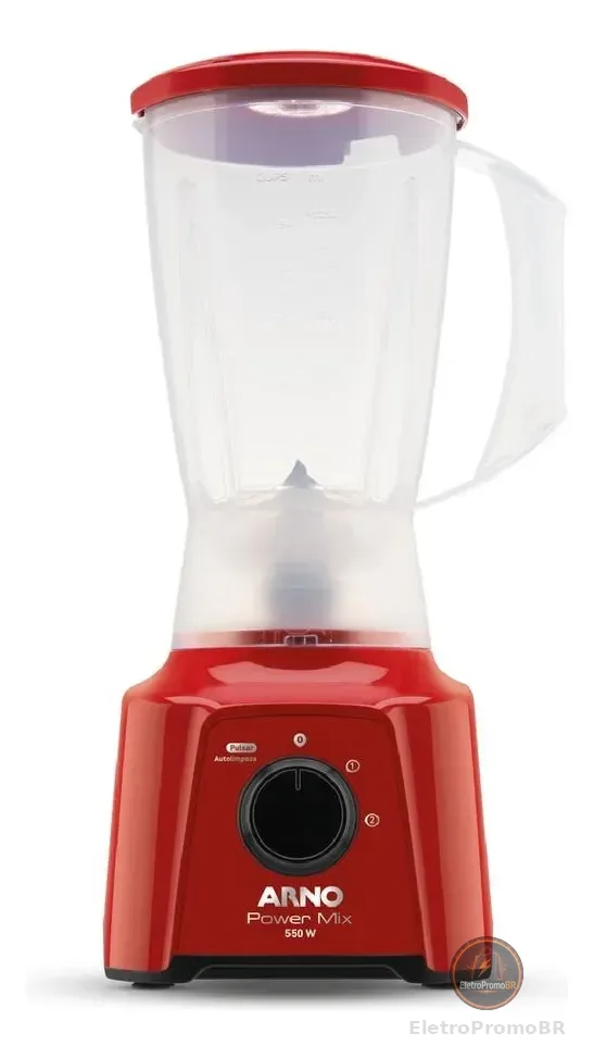 Liquidificador Arno Power Mix Lq11 1,25l 500w Verm Cor Vermelho