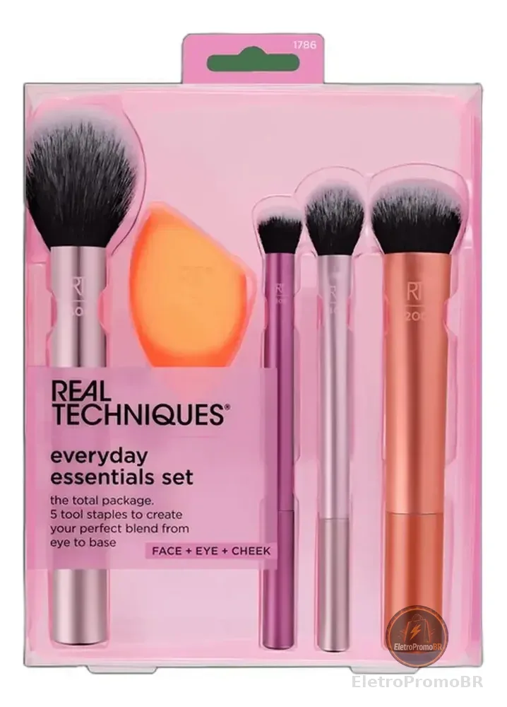 Kit Real Techniques Everyday Essentials (5 Produtos) Blz Única