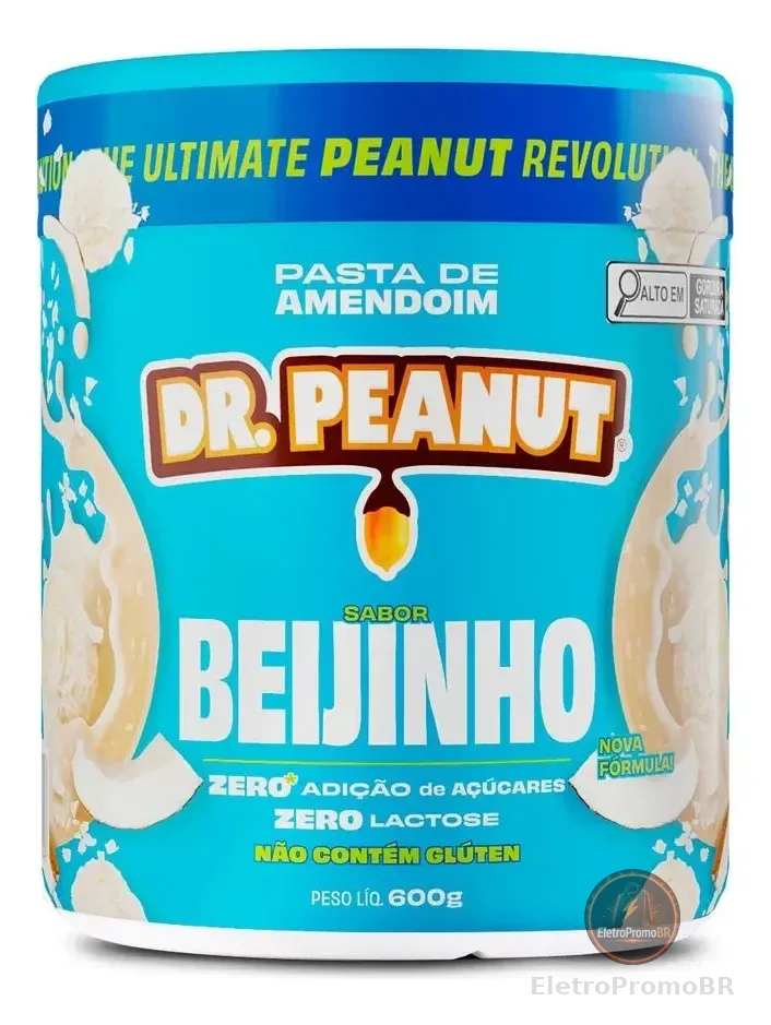 Pasta de Amendoim Dr. Peanut Gourmet Sabor Beijinho 600g