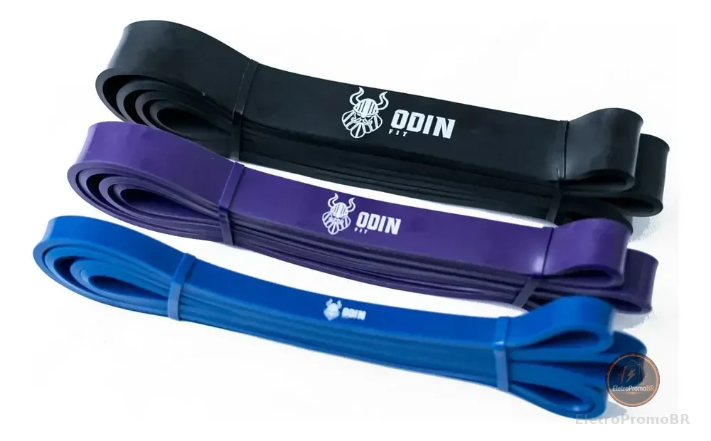 Kit Super Band 3 Intensidades Odin Fit Elasticos Power
