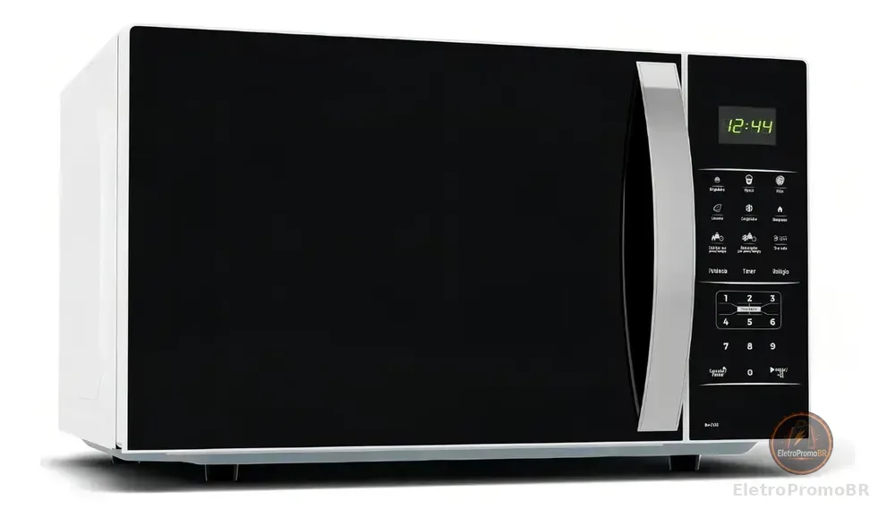 Micro-ondas Britânia modelo Bmo38 preto e branco