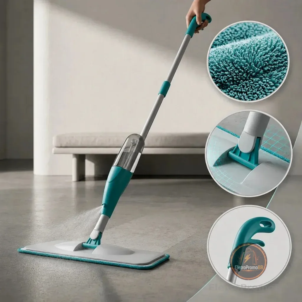 Mop Spray Com Reservatório Esfregão Vassoura Mágica