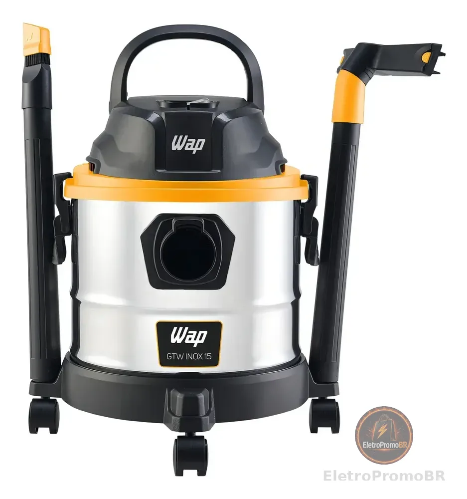 Aspirador De Pó E Água Fw008809 Gtw Inox 15 1700w Wap Preto