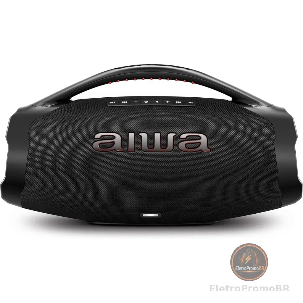 Caixa de Som AIWA a Boombox Plus 200W Bluethooh AWS-BBS-01-B Preto