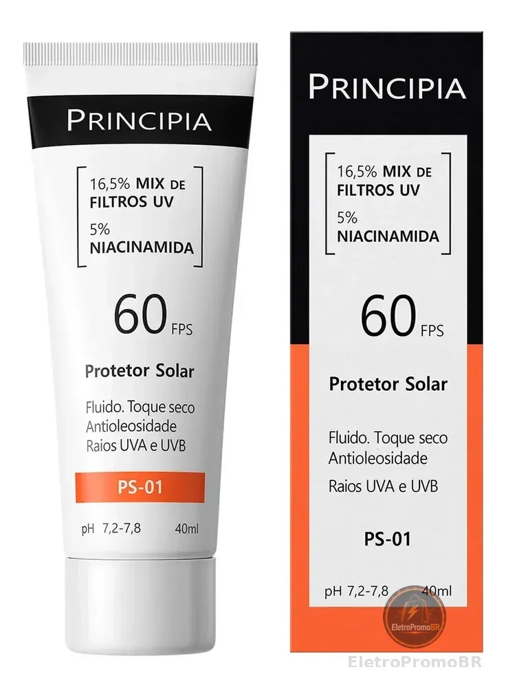 Principia PS-01 Protetor Solar Facial FPS 60 40 ml