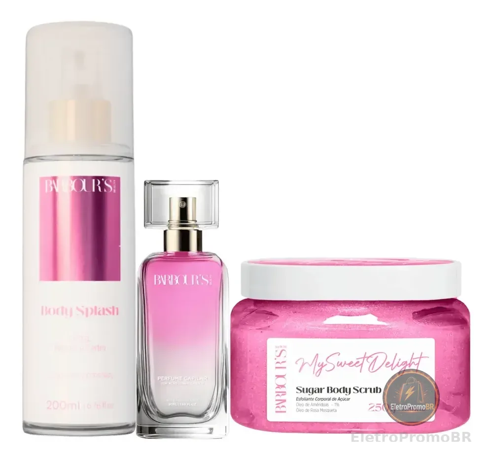 Body Splash Esfolainte Corporal Perfume Capilar My Sweet Delight Barbour's Beauty