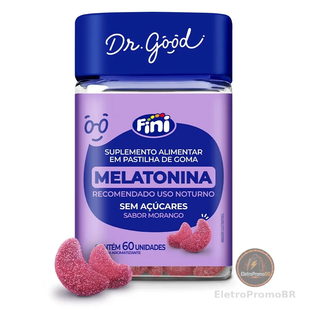 Fini Melatonina 60 Cápsulas | Sono de Qualidade, Relaxamento e Bem-Estar | Suplemento Original