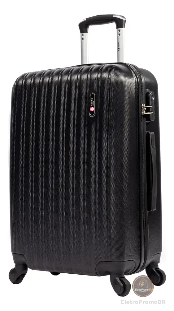 Mala de viagem 23kg média Londres Swiss Move Preto