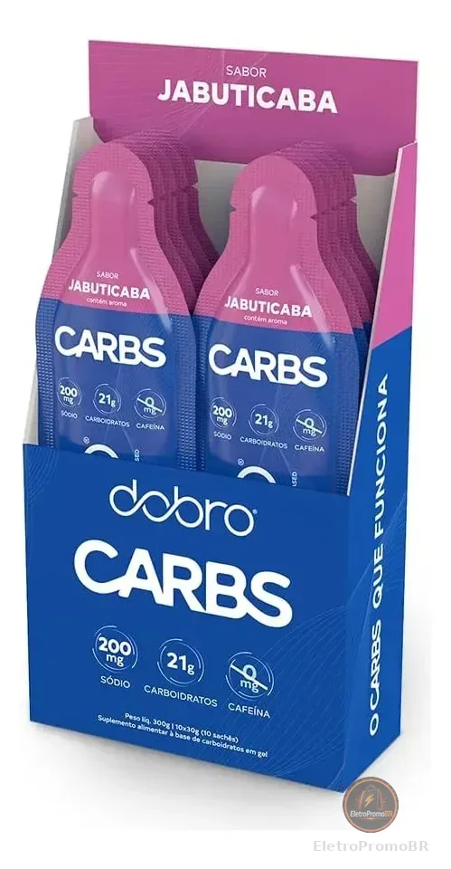 Carbs Gel (10 Uni De 30g) Dobro Sabor Jabuticaba Gel De Carb Jabuticaba