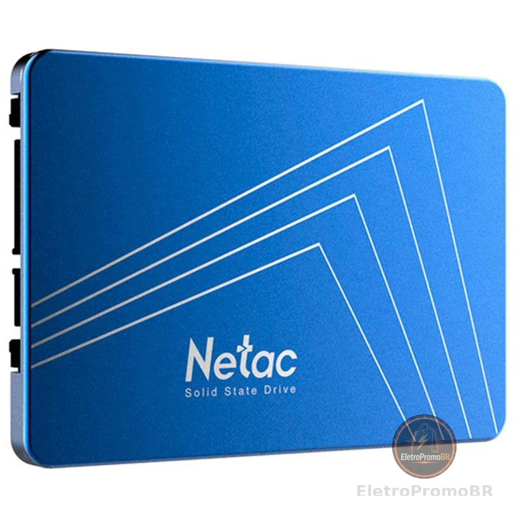 SSD Netac N600S, 1TB, 2.5, SATA III 6GB/s, Leitura 560MB/s, Gravação 520MB/s, NT01N600S-001T-S3X