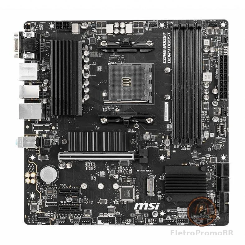Placa Mae MSI B550M PRO-VDH, DDR4, Socket AM4, M-ATX, Chipset AMD B550, B550M-PRO-VDH