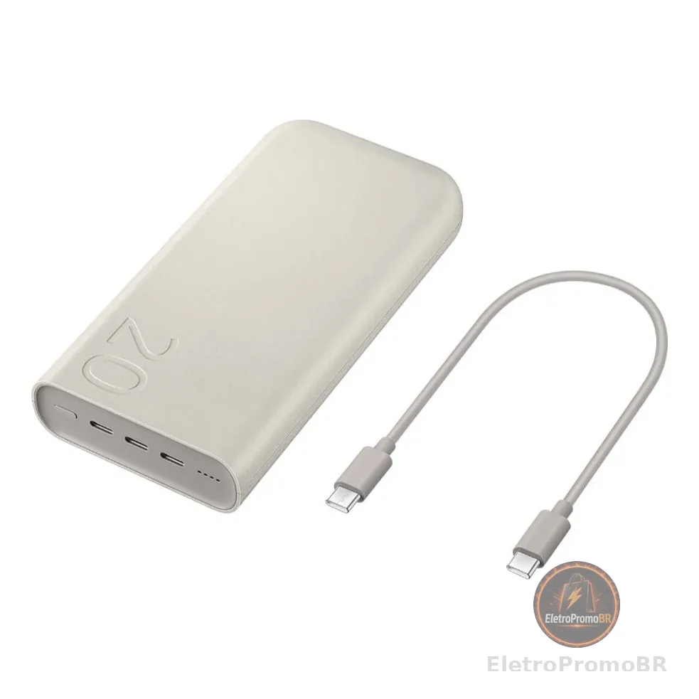 Bateria Carregador Portátil Samsung 20000 mAH Super Rápido 45w