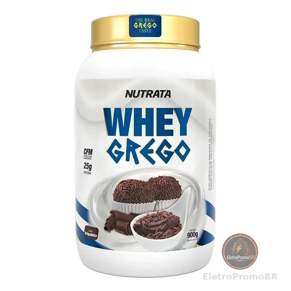 Whey Grego 900g - Nutrata - 2w Whey Concentrado/hidrolisado Sabor Brigadeiro