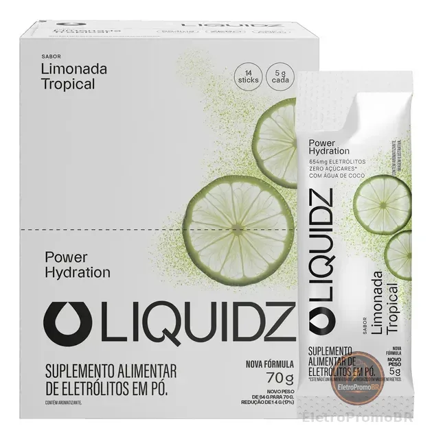 Liquidz® Eletrólitos Em Pó Zero Açúcar Cx 14 Doses