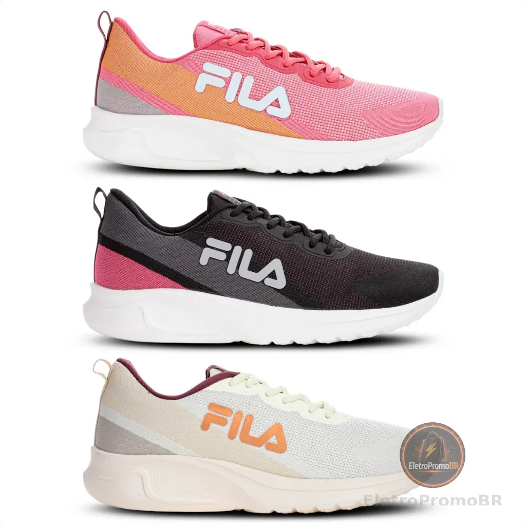 Tênis Fila Vector Feminino Original Leve Confortável Academia e Caminhada