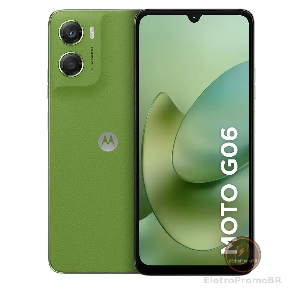 Smartphone Motorola Moto G06 - 128gb 12gb (4gb Ram + 8gb Ram Boost) E Camera 50mp Com Ai Bateria De 5.2 Ah Tela 6.9