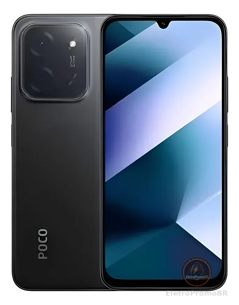 Celular Xiaomi Poco C85 Dual Sim Nfc 8gb Ram 256gb + Brinde Preto