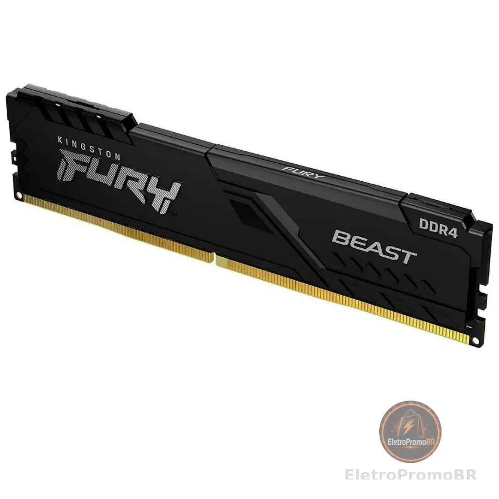 Memória RAM Kingston Fury Beast 8GB DDR4 3200MHz CL16 XMP 2.0 Desktop KF432C16BB/8