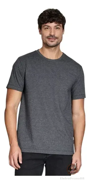 Camiseta Aramis Manga Curta Basica Grafite Mescla