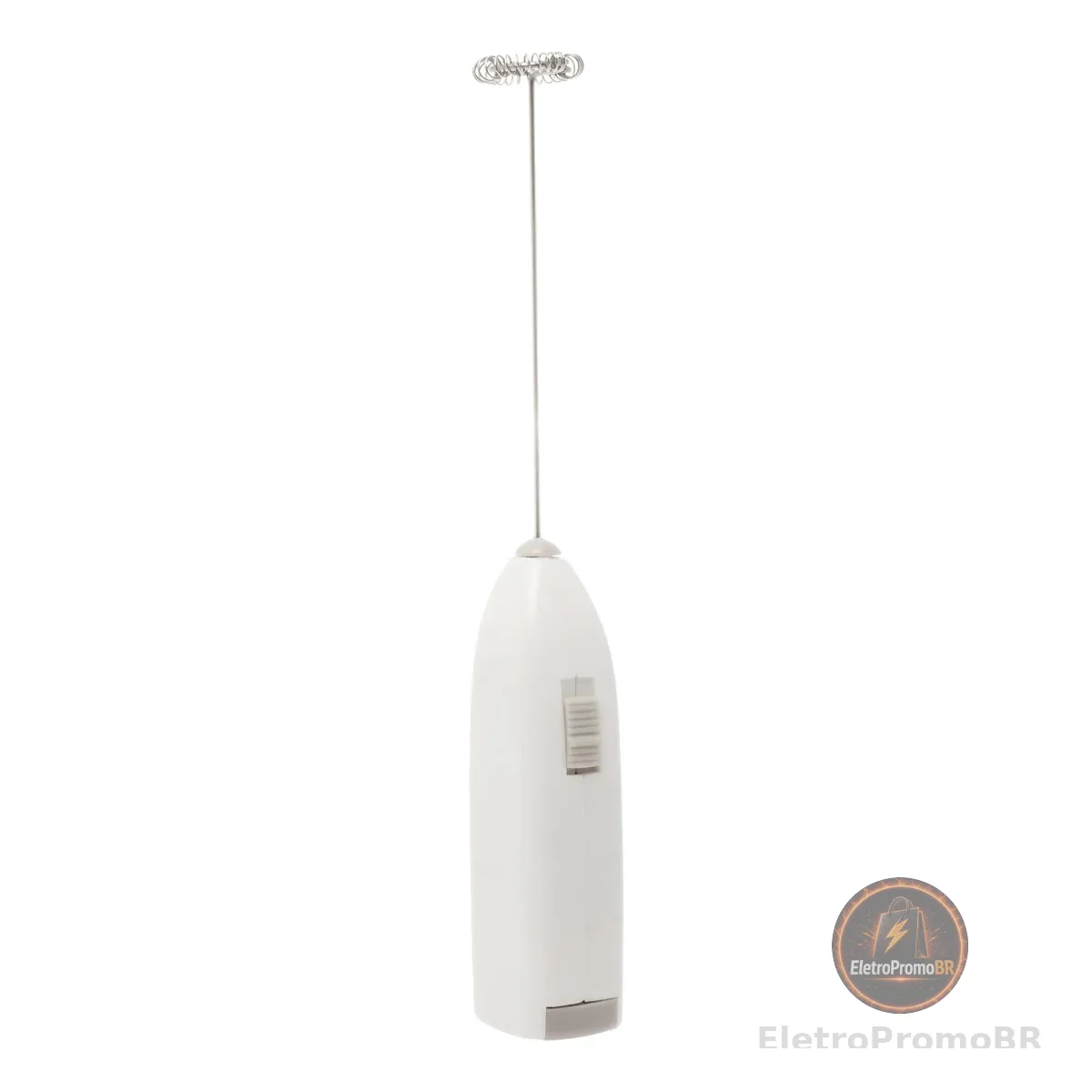 LYOR - Mini Mixer Misturador Elétrico para Bebidas - Inox e Plástico Branco - Eficiente e Compacto para Batidas e Misturas Rápidas
