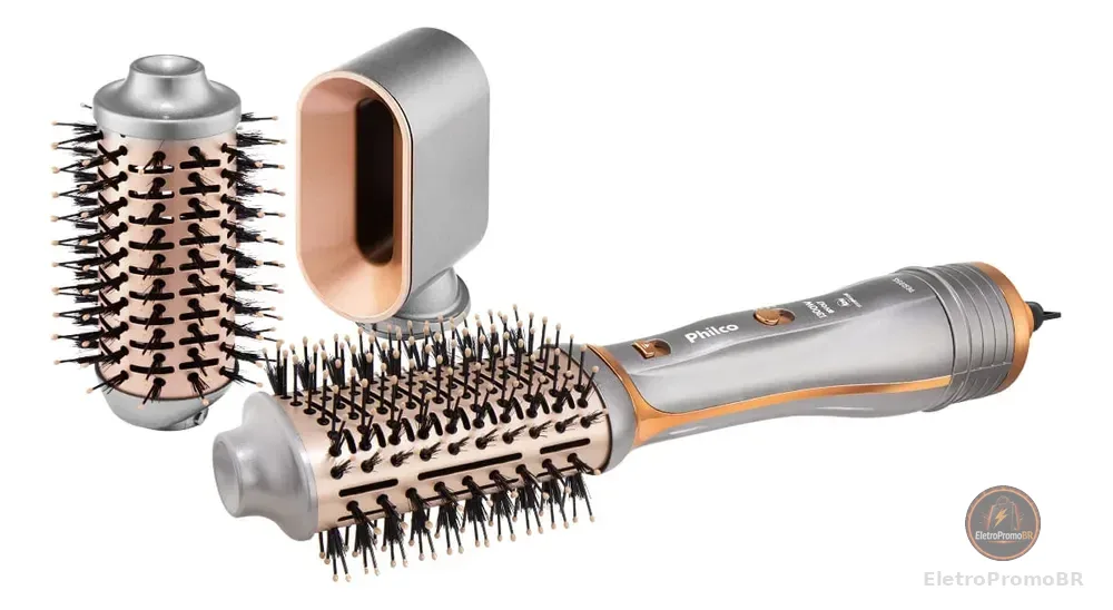 Escova Secadora Philco Pes19sg 3 Acessórios 1300w Cor Prata
