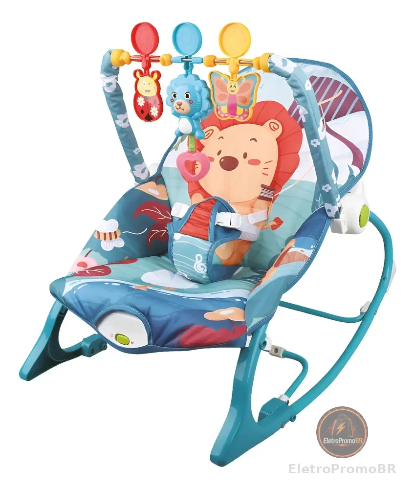 Maxi Baby Cadeira de Descanso e Balanço Bebê Musical Fun Time Felix Leão