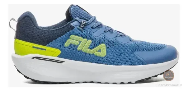 Tenis Fila Masculino Duality 2 Top Conforto Original Running Azul Marinho Verde 40 Br