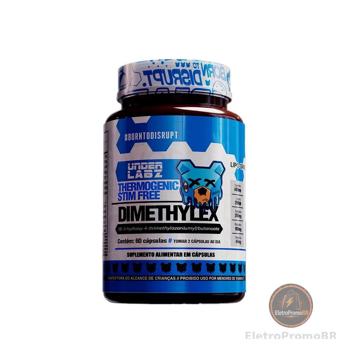 Dimethylex Stim Free (60 cápsulas - 30 Doses) Termogênico - Under Labz | Sem cafeína, Energia, Foco – Fórmula Premium | Tecnologia Lipo Drive | Inteligência Metabólica
