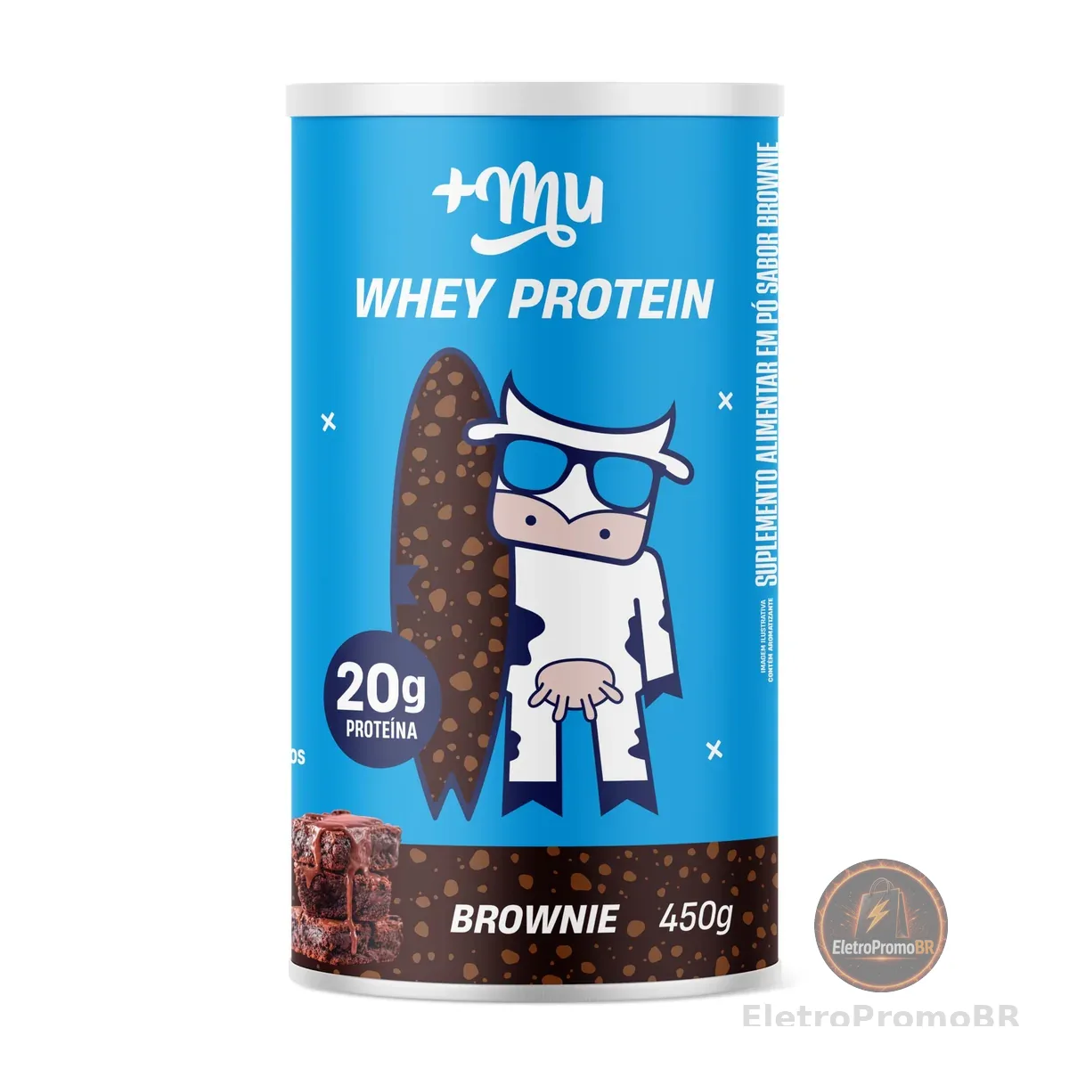 +Mu Pote Whey Concentrado Sabor Brownie 20g Proteína - 450g